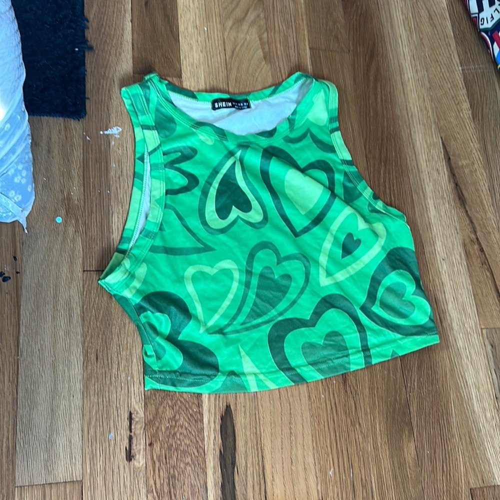 Shein green crop top